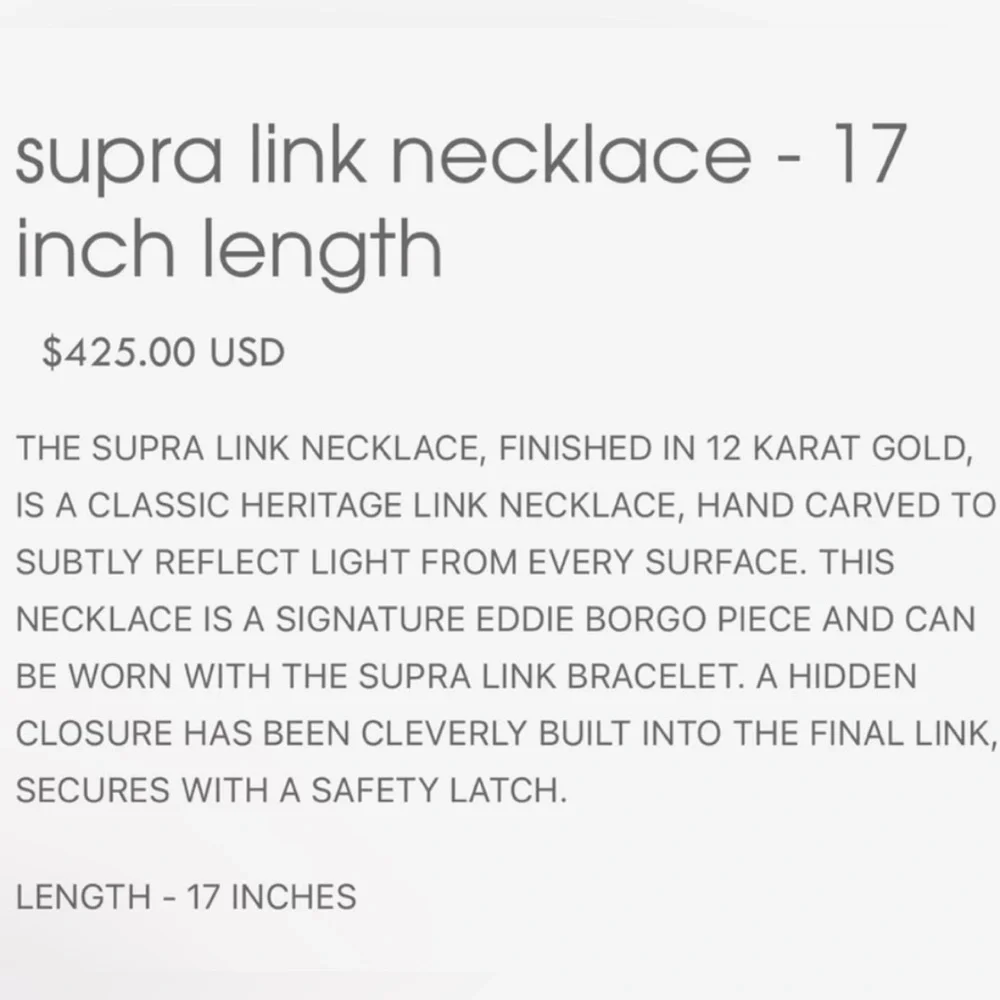 New Eddie Borgo Supra Chain Link Gold Necklace 💕 - Picture 7 of 12